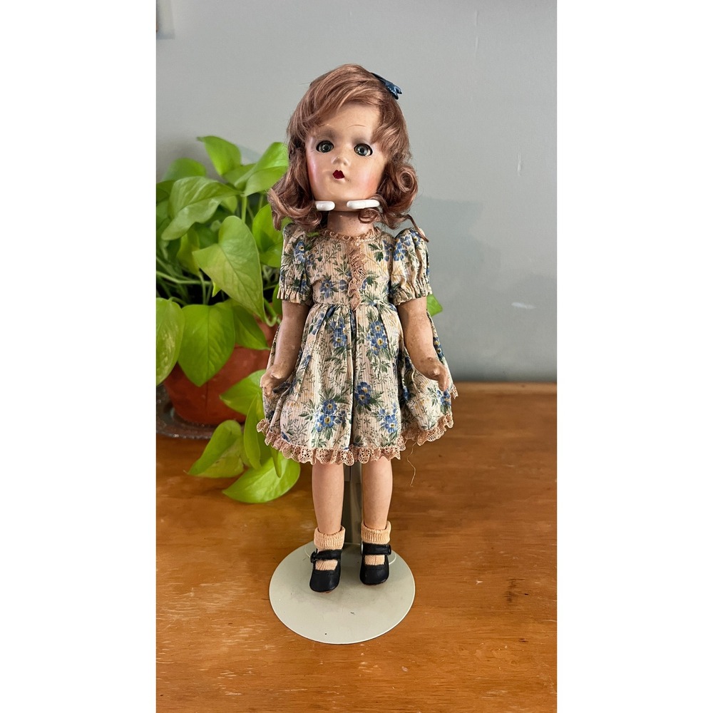 Vintage 1939 Madame Alexander Wendy Ann Composition Doll Original Tagged Dress